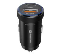 Swissten, Cargador de coche de carga rápida 20W USB-C Power Delivery y USB 3.0