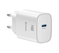 Swissten Cargador de pared USB-C GaN 20W Power Delivery con protección integrada