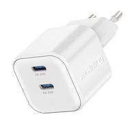 Swissten Cargador GaN con Doble Puerto USB-C Compacto Power Delivery 20W,