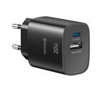 Swissten Cargador USB-C 20W Power Delivery y USB-A Quick Charge 3.0 18W,