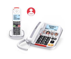 SwissVoice Swissvoice Xtra 3355 Combo Pack compuesto por teléfono fijo y microteléfono inalámbrico con contestador automático y botones extragrandes