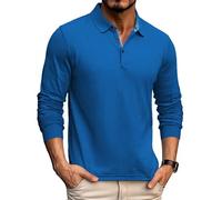 SwissWell Polo de Manga Larga para Hombre, de Secado rápido, Camiseta Funcional de Manga Larga para Hombre, Transpirable, Informal, Polo de Golf