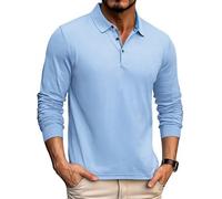 SwissWell Polo de Manga Larga para Hombre, de Secado rápido, Camiseta Funcional de Manga Larga para Hombre, Transpirable, Informal, Polo de Golf