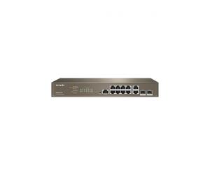 Switch 12 puertos tenda teg5312f 10 puertos gigabit ethetnet 2 puertos sfp gestionable l3 (TEG5312F)