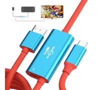 Switch 2 Dock - Estación de acoplamiento portátil para TV compatible con Nintendo Switch / Switch2 / Steam Deck / ROG Ally X USB-C a HDMI Cable 4K @60HZ / HDMI 2.0 / USB 3.0 5Gbps / PD3.0 100W TV Dock