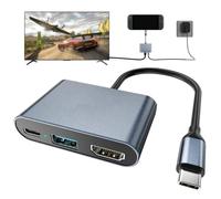 Switch 2 Dock, Estación de Acoplamiento USB C portátil con 4K@120Hz/PD 100W/Puerto USB 3.0, Estación de Acoplamiento de TV de Aluminio para Viajes para Switch/Steam Deck/ROG Xbox Ally X/Legion Go 1/2