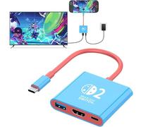 Switch 2 Dock, repuesto para Nintendo Switch 2 Dock compatible con modo TV 4K/60HZ compatible con Nintendo 2, interruptor de viaje portátil 2 estación de acoplamiento con puerto HDMI2.0/PD 100W/USB