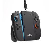 Switch 2 Joycon - Mango de carga súper magnético para Nintendo Switch 2 Joycons, agarre ergonómico para jugar mientras se carga, Switch 2 accesorios negro (carga USB negro)