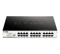 D-Link DGS-1024D - Switch 24 Puertos Gigabit (LAN RJ-45, sin gestión, 1000 Mbps por Puerto, QoS, Carcasa metálica, Montaje en Rack para pymes) Color Negro y Plata