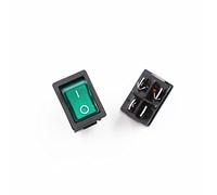 Switch 5Pcs Boat CD1-104 4 Pies 2 Archivos con Luces Rocer Power 15 x 21MM 4pin Luz(5pcs green,220V)