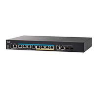 Switch administrado apilable SG350X-8PMD de Cisco con 8 puertos multigigabit de 2,5 G más PoE de 240 W, 2 SPF+ de combinación de 10 G, protección limitada de por vida (SG350X-8PMD-K9-EU)