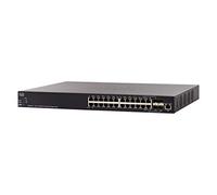 Switch administrado apilable SX350X-24 de Cisco con 24 puertos 10 Gigabit Ethernet (GbE), 20 puertos 10GBase-T más 4 SPF+ de combinación de 10 G, protección limitada de por vida (SX350X-24-K9-EU)