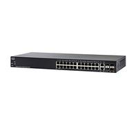 Switch administrado SG350-28 de Cisco de 28 puertos Gigabit Ethernet (GbE) con 24 puertos RJ45 Gigabit Ethernet más 2 ranuras SFP, 2 combinados Gigabit Ethernet, protección limitada de por vida (SG350-28-K9-EU)