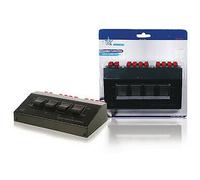 Switch Audio Analógico 4x (2x Presilla Femenino) - 2x Presilla Femenino Negro