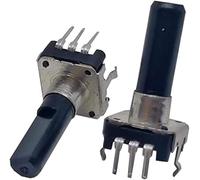 Switch codificador 5 PCS 360 Codador rotativo de grado EC12 RE12 Codificación de codificador de audio 3 pin 24 Posición sin el botón PUSH El interruptor del botón Longitud de la manija de 20 mm