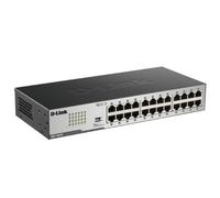 D-Link DGS-1024D - Switch 24 Puertos Gigabit (LAN RJ-45, sin gestión, 1000 Mbps por Puerto, QoS, Carcasa metálica, Montaje en Rack para pymes) Color Negro y Plata