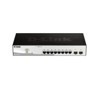 Conmutador de red gestionado 1U L2 Gigabit Ethernet 1000 Mbit/s Negro (8 puertos) - D-LINK