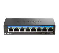 D-Link DMS-108, Switch Multigigabit, sin gestión, sobremesa, 8 Puertos 2.5 Gigabit (2.500 Mbps), Ideal para Enlace a NAS o servidores, metálico, Plug and Play, IGMP Snooping