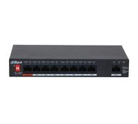 Switch Dahua DH-PFS3009-8ET1GT-96 8 Puertos PoE Fast Ethernet + 1 Gigabit, L2, Carcasa Metálica