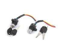 Switch De Ignición Bloqueo De Interruptor Encendido Con Llaves Para Motocicletas, Scooters, Karts, Vehículos Todo Terreno Y Bicicletas Eléctricas 3 Cables(2 Set)
