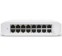 UniFi Switch Lite 16 PoE L2 Gigabit Ethernet (10/100/1000) Energía sobre Ethernet (PoE) Blanco, Interruptor/Conmutador blanco, L2, Gigabit Ethernet (10/100/1000), Energía sobre Ethernet (PoE), Montaje de pared