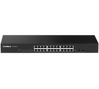 Switch de Red 24 Puertos Gigabit Ethernet (10/100/1000) + 2 Puertos SFP (Negro) - EDIMAX