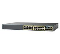 Switch de red Cisco Catalyst 2960X-24PD-L, 24 puertos Gigabit Ethernet, asignación PoE de 370 W, 2 puertos de enlace ascendente SFP+ de 10 G, garantía limitada de por vida mejorada (WS-C2960X-24PD-L)