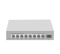 Switch de Red Conmutador administrado 2.5GbE Conmutador de Red 2.5GBASE-T de 8 Puertos Ranura SFP+ 10G Enlace Ascendente Web administrado(AU Adapter)