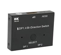 Switch DisplayPort Bidireccional DP 1.4 Switcher 2x1/1x2, 8K@30Hz 5K@60Hz 4K@120Hz 2K@165Hz DP Switch, Soporte 3D Y HDR, para Monitor, Laptop