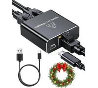 Switch Ethernet 1 a 2 1000Mbps con Doble Salida y Divisor de Cable Ethernet con Cable Type-C para Redes Cat 8 7 6 para Smart TV/Enrutador Módem PC Computadora PS5 y PS4