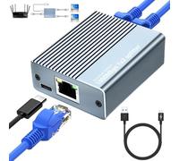 Switch Ethernet 1 a 2, 2 puertos Switch RJ45 Ethernet Splitter Network Switch Ethernet Distribuidor Gigabit Ethernet para Ordenadores Enrutadores y Decodificadores Televisión Digital, etc.