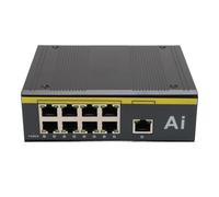 Switch Ethernet Gigabit 9 Puertos PoE 10 / 100Mbps, Protección IP40, Montaje en Riel DIN - Alta Seguridad, Funciones Avanzadas para Redes Industriales y Ciudades Inteligentes