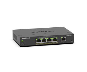 Switch Ethernet PoE 5 Puertos - NETGEAR - GS305EP - Gestionable Inteligente - Silencioso - 4 Puertos PoE+