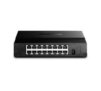SWITCH FAST ETHERNET TP-LINK CON 16 PUERTOS DE ESCRITORIO Y PARA MONTAJE EN RACK