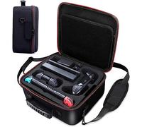 Switch - Funda de almacenamiento para Nintendo Switch/Switch OLED con 21 ranuras para tarjetas de juego, bolsa de viaje portátil protectora dura para consola Pro Controller y accesorios, gris, Bolsa