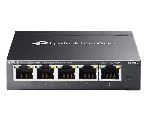 SWITCH GESTIONABLE TP-LINK ES205G OMADA 5x RJ45 1Gb FACIL GESTION CARCASA METALICA VLAN QoS