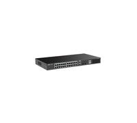 switch gestionado inteligente de 28 puertos Gigabit, de los cuales 24 puertos PoE+ (hasta 30W por puerto)