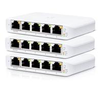Switch Gestionado Ubiquiti USW-Flex Mini 5 Puertos/ RJ45 10/100/1000 PoE/ Pack 3 uds
