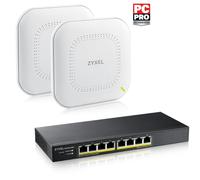 Switch Gestionado Zyxel 8 Puertos Gigabit Ethernet PoE, 60W, VLAN, IGMP, QoS, Negro