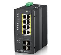 Switch gestionado Zyxel RGS200-12P 8 Puertos Gigabit PoE+ 4 SFP Montaje Rack/Pared L2 Industrial