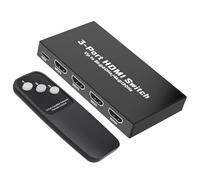 Switch HDMI 2.1 8K 60Hz 4K 120Hz Switcher 3 Entradas a 1 Salida 1080P Dolby VRR HDR 3D Alta Velocidad Compatible con PC PS5 PS4 Xbox One 360 DVD TV Box Proyector