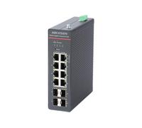 Switch Hikvision 12 Puertos Gigabit PoE - DS-3T1512HP-SI-8P4F