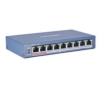 Switch Hikvision 8 PoE 10/100 m Unmanaged. +1 Puerto de Enlace Ascendente de 100 m. 802.3af/at 2