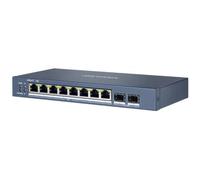 HIKVISION DS-3E1510P-EI/M(B) Hikvision Switch PoE verwaltbar - 8 PoE-Ports 802.3af/at + 2 Uplinks - Gigabit-Geschwindigkeit 10/1