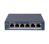 Switch Hikvision Gigabit PoE Gestionable - 4 Puertos PoE 802.3af/at + 2 Uplink RJ45