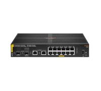 Switch HPE Aruba 6100 Gestionado L3 12G Class4 PoE 2SFP+ 139W Apilable Rack 1U