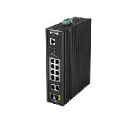 SWITCH INDUSTRIAL D-LINK DIS-200G-12PS 8P POE + 2P GIGA Y 2P SFP CARRIL DIN VLAN QoS IGMP DIS-200G-12PS