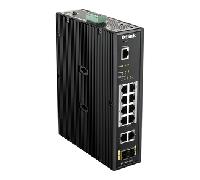 SWITCH INDUSTRIAL D-LINK DIS-200G-12PS 8P POE + 2P GIGA Y 2P SFP CARRIL DIN VLAN QoS IGMP DIS-200G-12PS