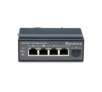 Switch industrial LevelOne IGP-0501 4 Puertos Gigabit PoE+ 1 SFP IP30 Metal DIN