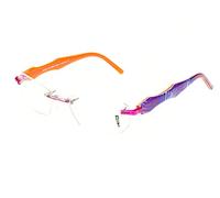 Switch it! Juego 2076 Montura para gafas - rosa, blanco, morado, naranja neón - acetato, 2076, 135 mm